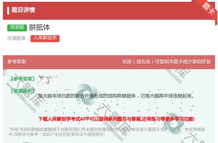 答案:胼胝体...